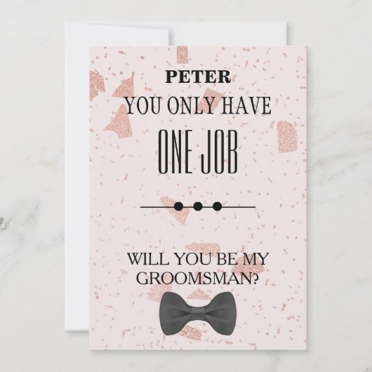 Invitation Serez-Vous Mon Groomsman ? (Devant)