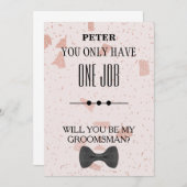 Invitation Serez-Vous Mon Groomsman ? (Devant / Derrière)
