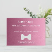 Invitation Serez-Vous Mon Groomsman ? (Debout devant)