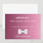 Invitation Serez-Vous Mon Groomsman ? (Devant / Derrière)