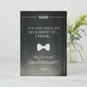 Invitation Serez-Vous Mon Groomsman ? (Debout devant)