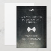 Invitation Serez-Vous Mon Groomsman ? (Devant / Derrière)