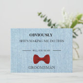 Invitation Serez-Vous Mon Groomsman ? (Debout devant)