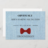 Invitation Serez-Vous Mon Groomsman ? (Devant / Derrière)