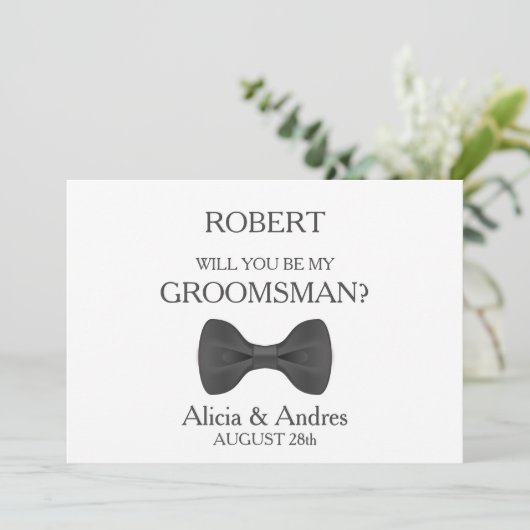 Invitation Serez-vous mon Groomsman ? (Debout devant)