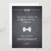 Invitation Serez-Vous Mon Groomsman ? (Devant / Derrière)