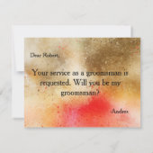 Invitation Serez-vous mon Groomsman ? (Dos)