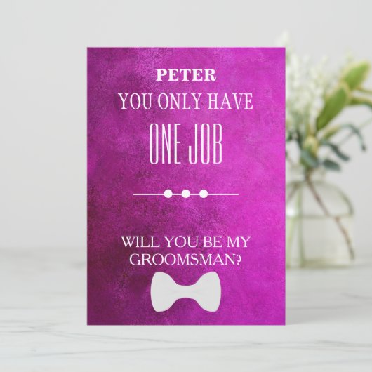 Invitation Serez-Vous Mon Groomsman ? (Debout devant)