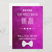 Invitation Serez-Vous Mon Groomsman ? (Devant / Derrière)