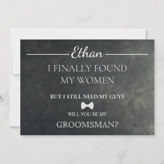Invitation Serez-Vous Mon Groomsman ? (Devant)