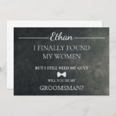 Invitation Serez-Vous Mon Groomsman ? (Devant / Derrière)