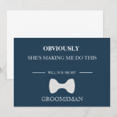 Invitation Serez-Vous Mon Groomsman ? (Devant / Derrière)