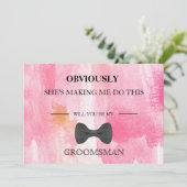 Invitation Serez-Vous Mon Groomsman ? (Debout devant)