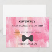 Invitation Serez-Vous Mon Groomsman ? (Devant / Derrière)