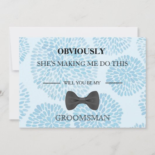 Invitation Serez-Vous Mon Groomsman ? (Devant)