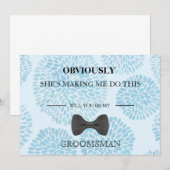 Invitation Serez-Vous Mon Groomsman ? (Devant / Derrière)