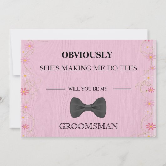 Invitation Serez-Vous Mon Groomsman ? (Devant)
