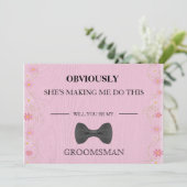 Invitation Serez-Vous Mon Groomsman ? (Debout devant)