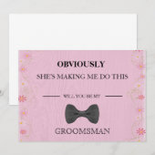 Invitation Serez-Vous Mon Groomsman ? (Devant / Derrière)