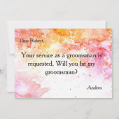 Invitation Serez-vous mon Groomsman ? (Dos)