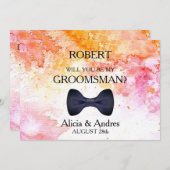 Invitation Serez-vous mon Groomsman ? (Devant / Derrière)