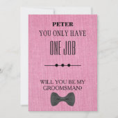 Invitation Serez-Vous Mon Groomsman ? (Devant)