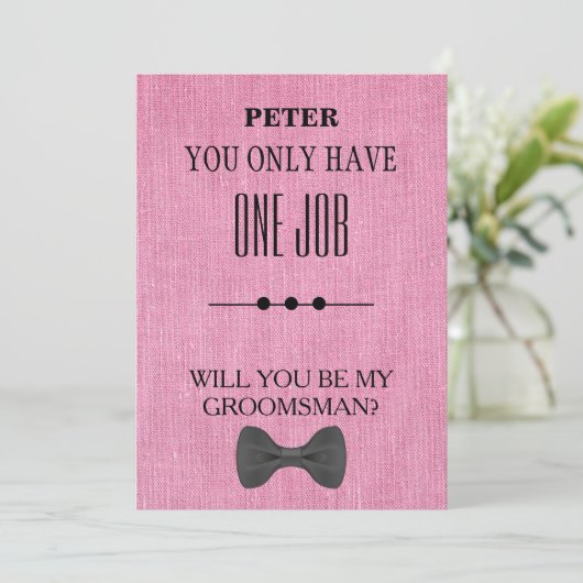 Invitation Serez-Vous Mon Groomsman ? (Debout devant)