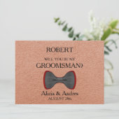 Invitation Serez-vous mon Groomsman ? (Debout devant)