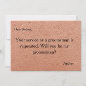 Invitation Serez-vous mon Groomsman ? (Dos)