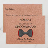 Invitation Serez-vous mon Groomsman ? (Devant / Derrière)