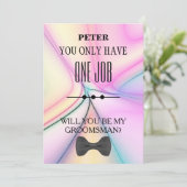 Invitation Serez-Vous Mon Groomsman ? (Debout devant)