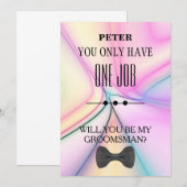 Invitation Serez-Vous Mon Groomsman ? (Devant / Derrière)