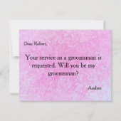 Invitation Serez-vous mon Groomsman ? (Dos)