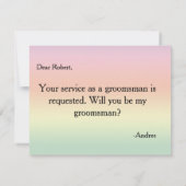 Invitation Serez-vous mon Groomsman ? (Dos)
