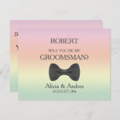 Invitation Serez-vous mon Groomsman ? (Devant / Derrière)