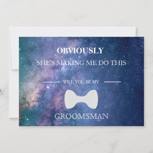 Invitation Serez-Vous Mon Groomsman ? (Devant)