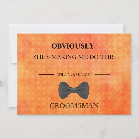 Invitation Serez-Vous Mon Groomsman ? (Devant)
