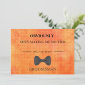 Invitation Serez-Vous Mon Groomsman ? (Debout devant)