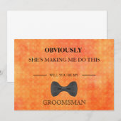 Invitation Serez-Vous Mon Groomsman ? (Devant / Derrière)