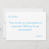 Invitation Serez-vous mon Groomsman ? (Dos)