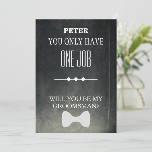 Invitation Serez-Vous Mon Groomsman ? (Debout devant)