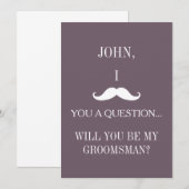 Invitation Serez-vous mon Groomsman ? (Devant / Derrière)