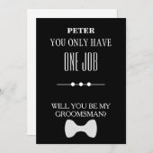 Invitation Serez-Vous Mon Groomsman ? (Devant / Derrière)