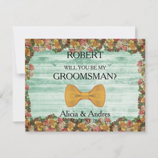 Invitation Serez-vous mon Groomsman ? (Devant)