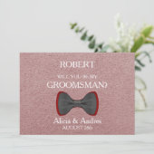 Invitation Serez-vous mon Groomsman ? (Debout devant)