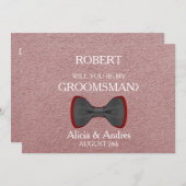 Invitation Serez-vous mon Groomsman ? (Devant / Derrière)