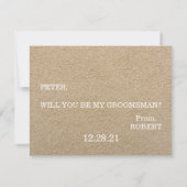 Invitation Serez-vous mon Groomsman ? (Dos)