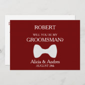 Invitation Serez-vous mon Groomsman ? (Devant / Derrière)
