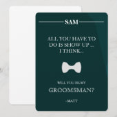 Invitation Serez-Vous Mon Groomsman ? (Devant / Derrière)