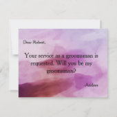 Invitation Serez-vous mon Groomsman ? (Dos)